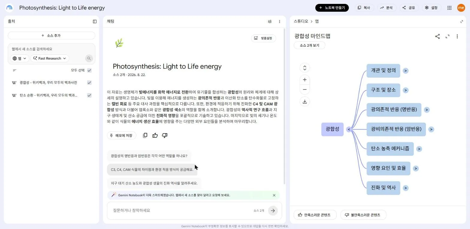 소스 2개로 만든 마인드맵